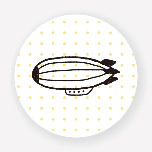 Illustration Vectorielle Zeppelin Doodle — Image vectorielle