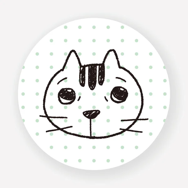 Illustrazione Vettoriale Doodle Cat — Vettoriale Stock