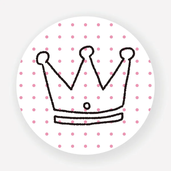 Doodle Imperial Crown Vector Illustration — Stock Vector