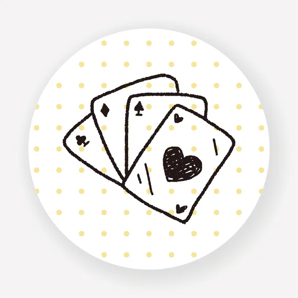 Illustration Vectorielle Doodle Poker — Image vectorielle