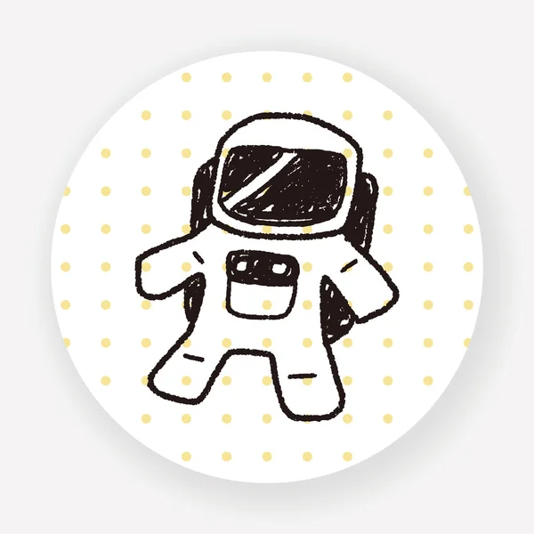 Illustration Vectorielle Doodle Astronaut — Image vectorielle