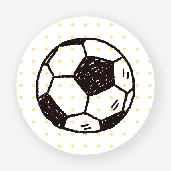 Ilustracja Wektor Piłki Nożnej Doodle — Wektor stockowy