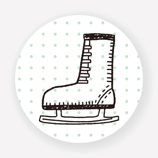 Doodle Skates Vektor Illustration — Stock vektor