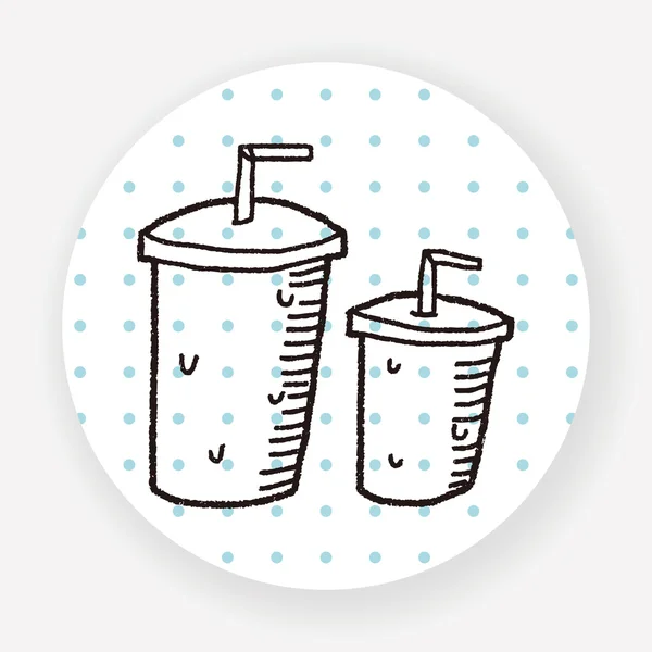 Ilustración Vectorial Doodle Beverages — Vector de stock