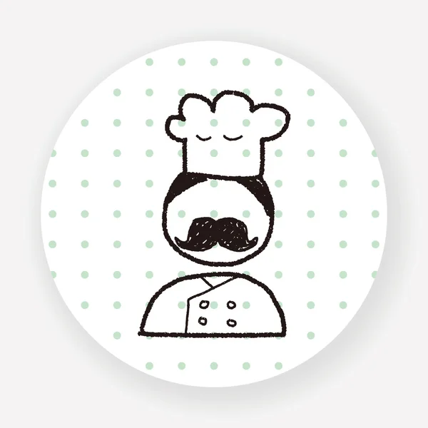 Illustration Vectorielle Doodle Chef — Image vectorielle