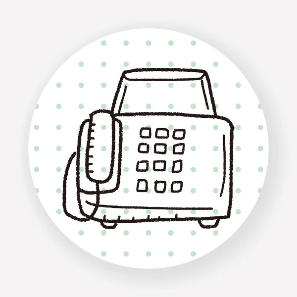 Fax Doodle Vector Illustratie — Stockvector