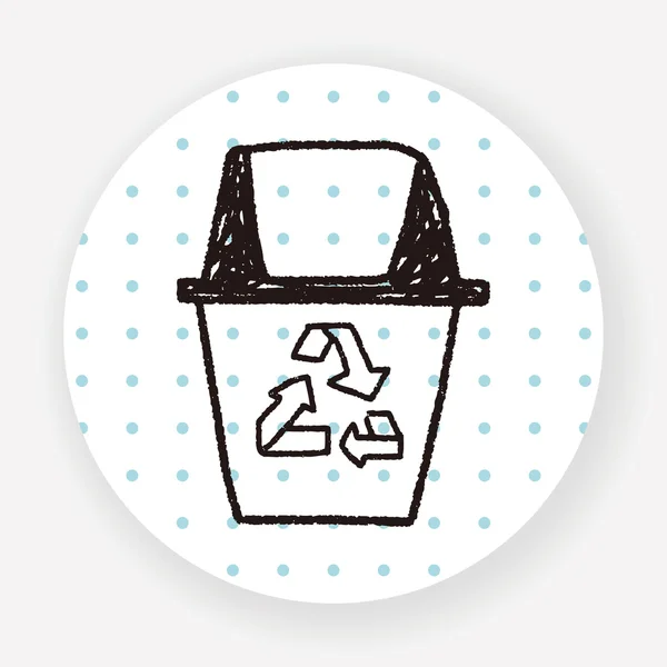 Basura Reciclada Icono Plano Aislado Sobre Fondo Blanco Vector Ilustración — Vector de stock