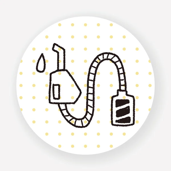 Benzinpumpe Flaches Symbol Isoliert Auf Weißem Hintergrund Vektor Illustration Umweltschutzkonzept — Stockvektor