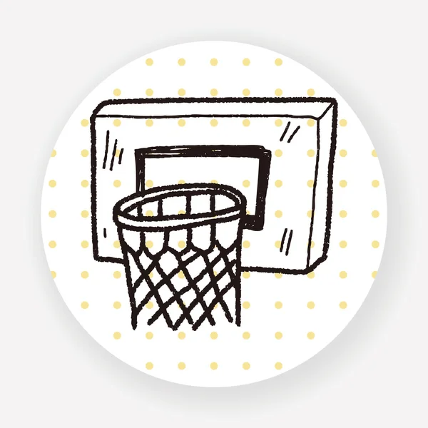 Basketballkorb Flaches Symbol Isoliert Auf Weißem Hintergrund Vektor Illustration — Stockvektor