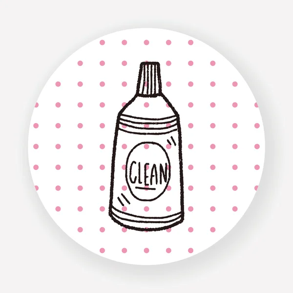 清洁瓶子平面图标隔离在白色背景 — 图库矢量图片