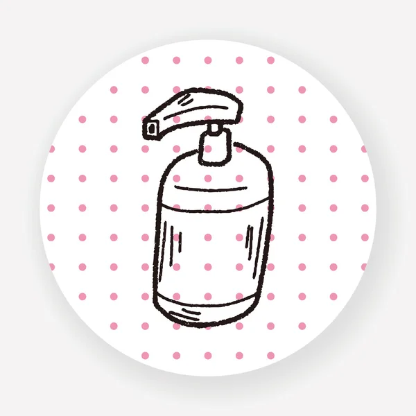 Cleaner Bottle Flat Icon Isolated White Background Vector Illustration — Stock Vector