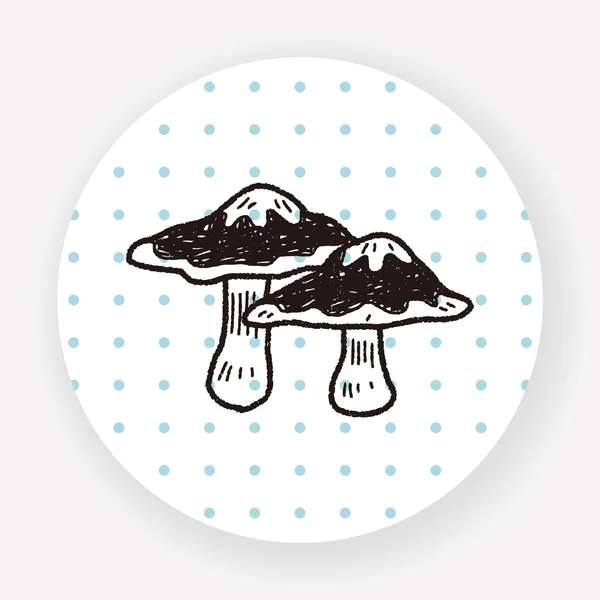 Mushrooms Flat Icon Isolated White Background Vector Illustration — Stock Vector