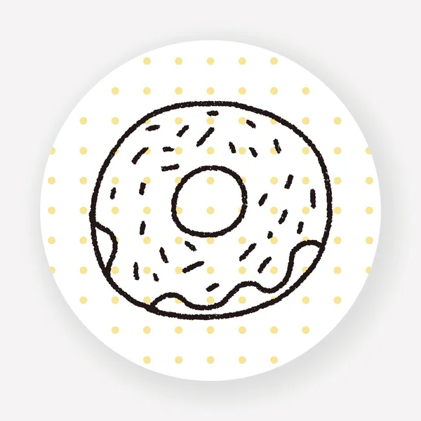 Doodle Donuts Vektor Illustration lizenzfreie Stockvektoren