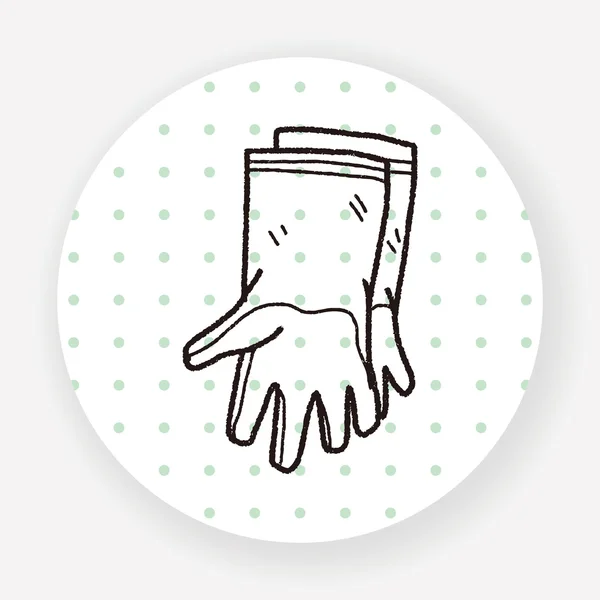 清洁手套扁平图标隔离在白色背景 — 图库矢量图片