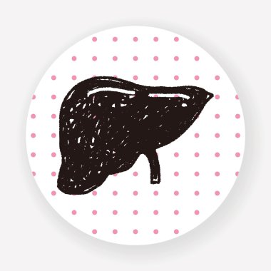 Beyaz arkaplan, vektör ve resimde karaciğer düzlüğü simgesi izole edildi