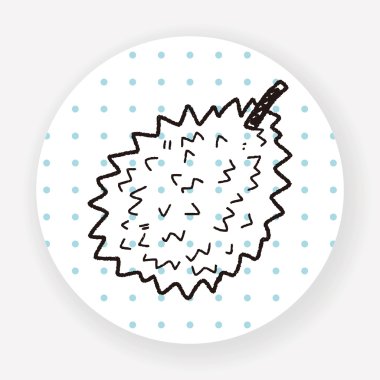 Beyaz arkaplan, vektör, illüstrasyon üzerinde izole Durian düz simgesi