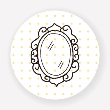 beyaz arkaplan, vektör, illüstrasyon üzerinde izole edilmiş düz ayna simgesi