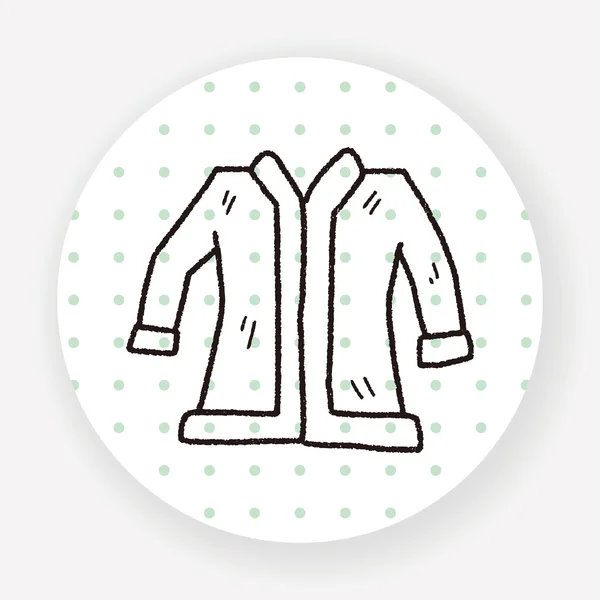 Cappotto Icona Piatta Isolato Sfondo Bianco Vettore Illustrazione — Vettoriale Stock