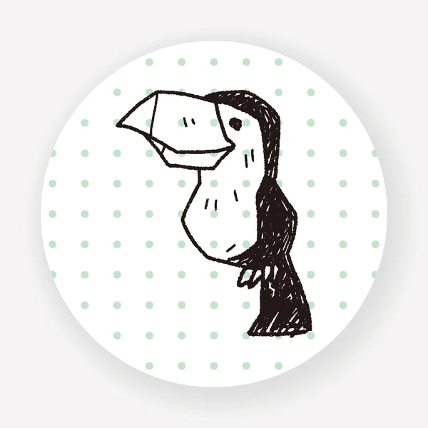 Toucan Επίπεδη Εικονίδιο Απομονώνονται Λευκό Φόντο Διάνυσμα Εικόνα — Διανυσματικό Αρχείο