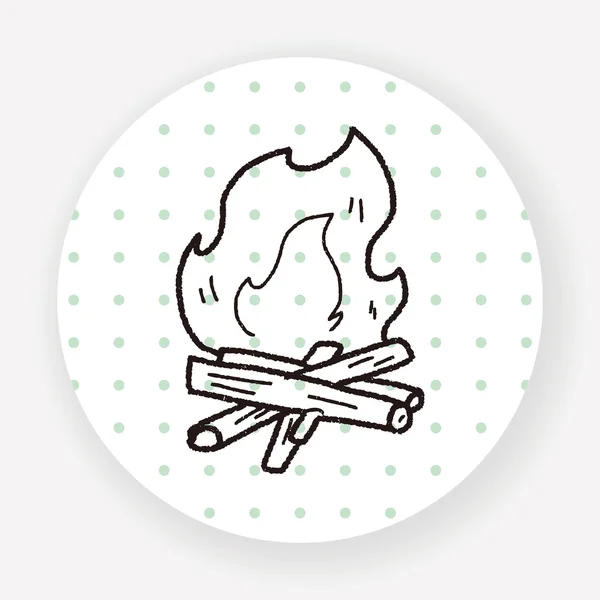 Campfire Icona Piatta Isolata Sfondo Bianco Vettore Illustrazione — Vettoriale Stock