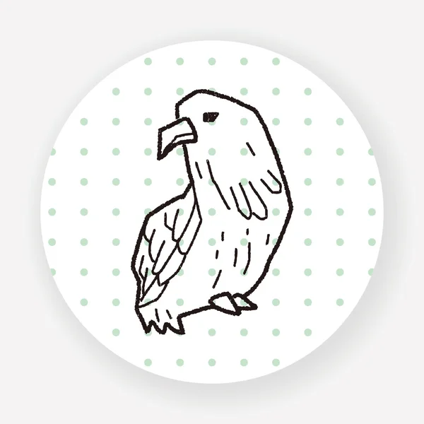 Adler Flaches Symbol Isoliert Auf Weißem Hintergrund Vektor Illustration — Stockvektor