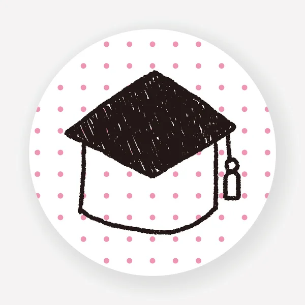 在白色背景 插图上隔离的毕业帽平面图标 — 图库矢量图片