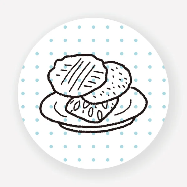 Cookies Flaches Symbol Isoliert Auf Weißem Hintergrund Vektor Illustration — Stockvektor