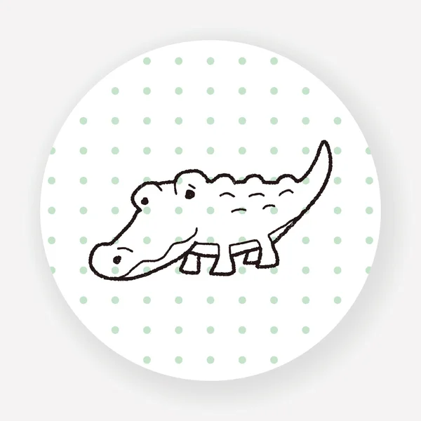 Krokodil Flaches Symbol Isoliert Auf Weißem Hintergrund Vektor Illustration — Stockvektor