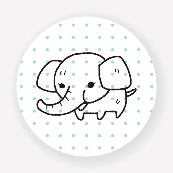 在白色背景上孤立的大象扁平图标 — 图库矢量图片