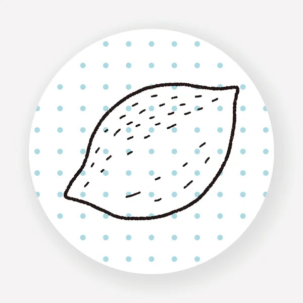 Lemon Flat Icon Isolated White Background Vector Illustration — Stock Vector