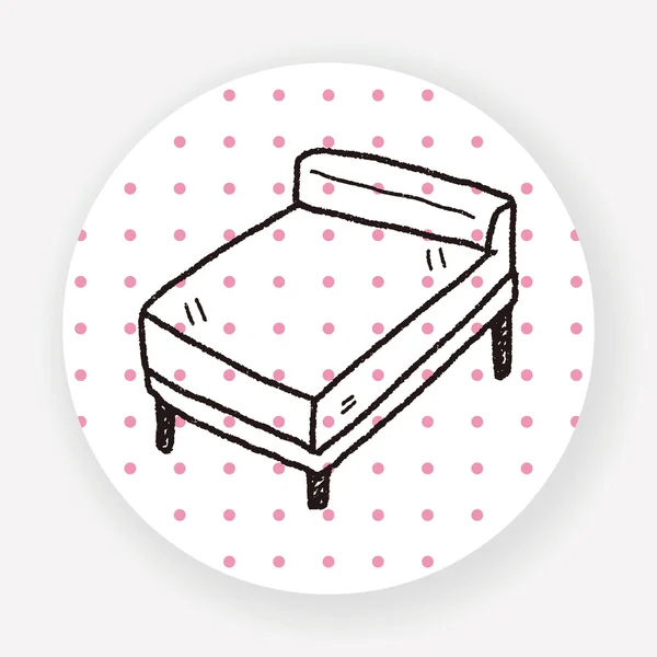 Кровать Плоская Иконка Изолирована Белом Фоне Вектор Иллюстрация — стоковый вектор