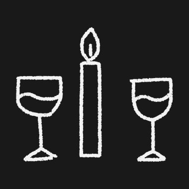 Doodle mum ışığında akşam yemeği