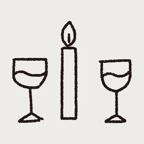 Ужин при свечах — стоковый вектор