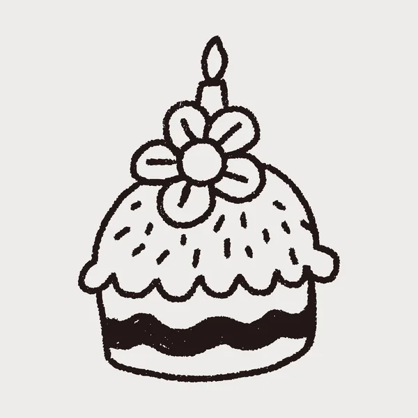 Doodle cake — Stock Vector