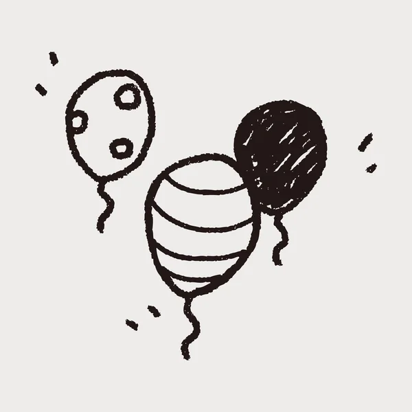 Balão doodle — Vetor de Stock