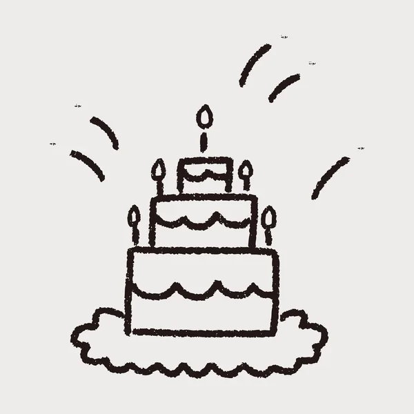 Doodle cake — Stock Vector