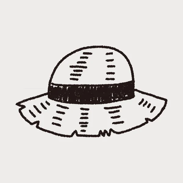 Doodle Straw hat — стоковый вектор