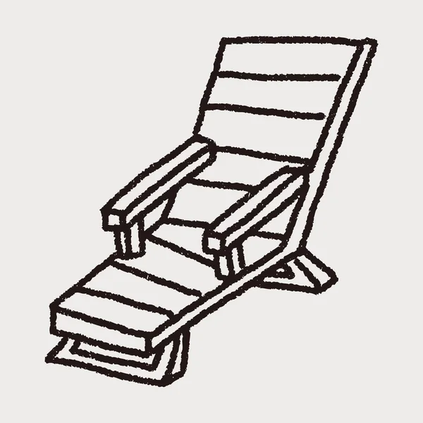 Doodle Chaise longue — Image vectorielle