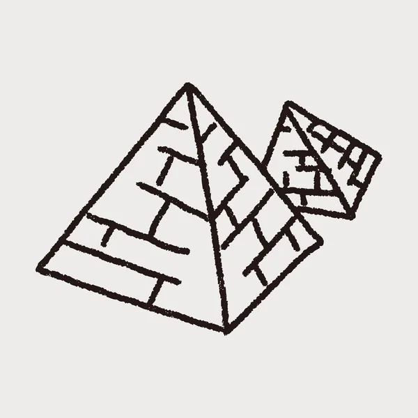 Doodle-Pyramide — Stockvektor