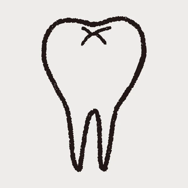 Doodle-Zahn — Stockvektor