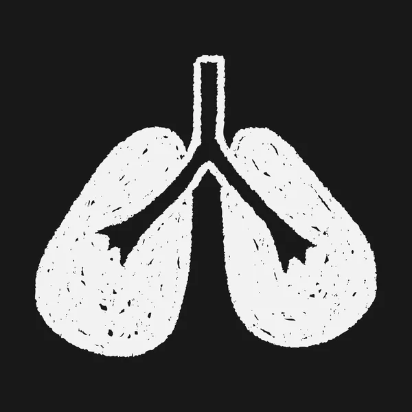 Garabato pulmonar — Archivo Imágenes Vectoriales