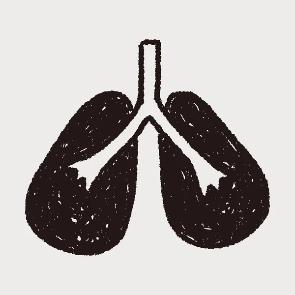 Doodle akciğer — Stok Vektör