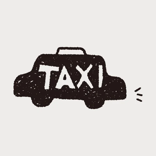 Doodle taxi — Stockový vektor