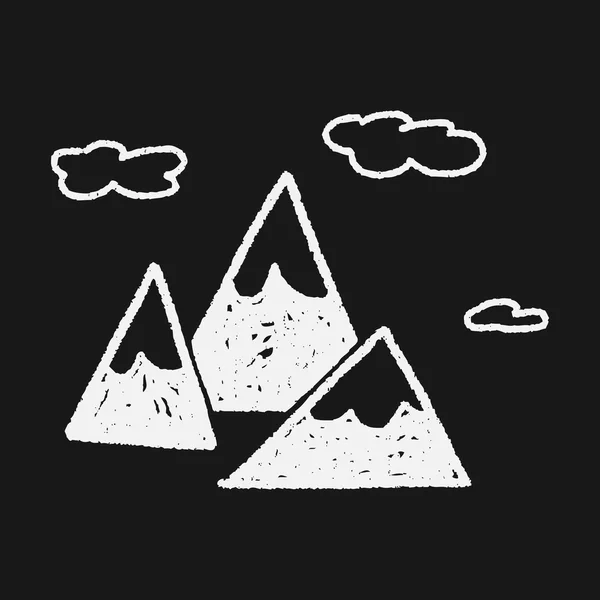 Gunung doodle - Stok Vektor