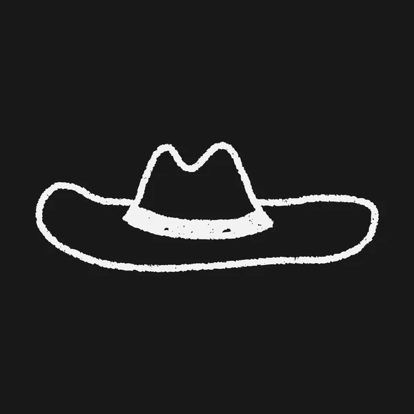 Sombrero de Doodle — Vector de stock