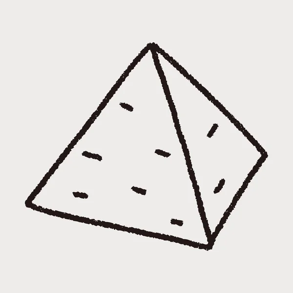 Doodle piramit — Stok Vektör