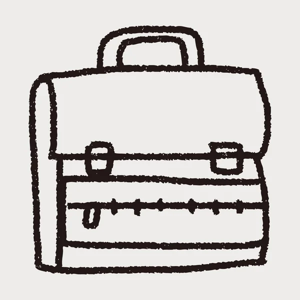Doodle školní batoh — Stockový vektor
