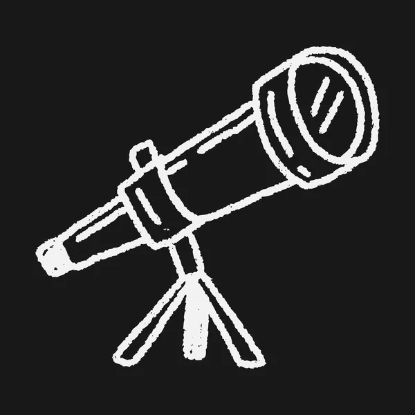 Telescópio doodle — Vetor de Stock