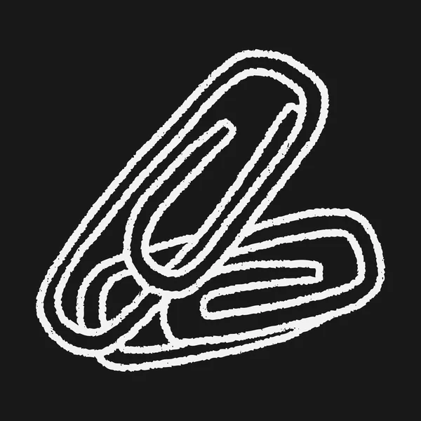 Doodle Paperclip — Stockový vektor