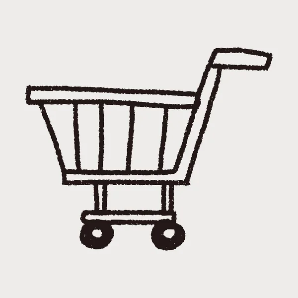 Carrinho de compras Doodle — Vetor de Stock